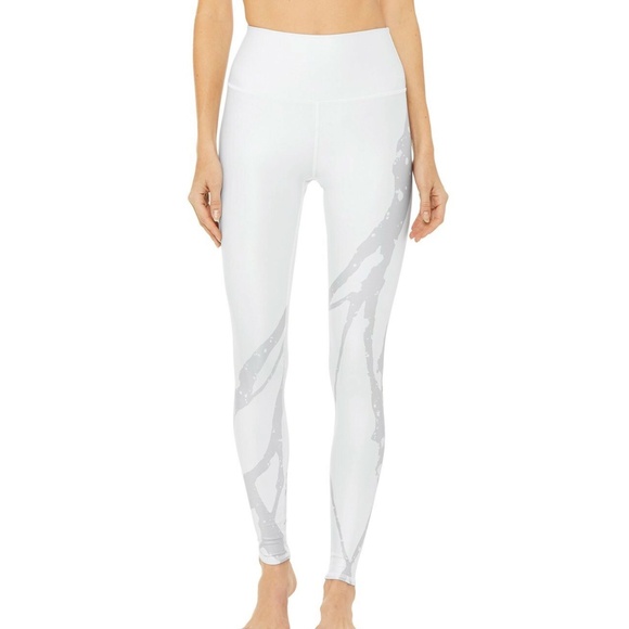 ALO Airlift 7/8 Leggings - White Zuma - Picture 1 of 4